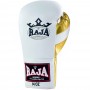 Raja Boxing "Single" Боксерские Перчатки Тайский Бокс Шнурки White-Gold